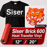 Siser Brick 600 heat transfer vinyl 12 inch and 20 inch rolls