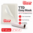 Siser TTD Easy Mask 8.4 x 11 cut sheets 25 pack