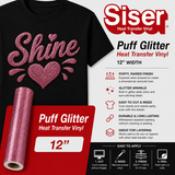 Siser Puff Glitter heat transfer vinyl 12 inch