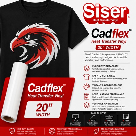 Siser Cadflex heat transfer vinyl 20 inch roll