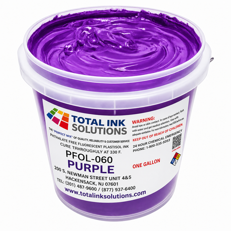 Fluorescent Plastisol Ink neon print glowing under blacklight