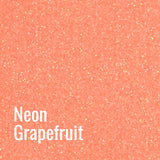 Siser Glitter heat transfer vinyl swatch - Neon Grapefruit
