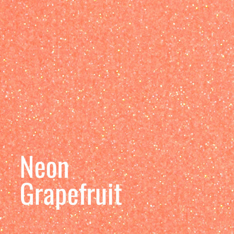 Siser Glitter heat transfer vinyl swatch - Neon Grapefruit