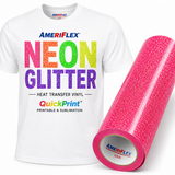 Ameriflex Neon Glitter Heat Transfer Vinyl – QuickPrint™ Printable & Sublimation