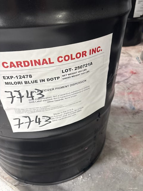 Raw Material COLOR EXP-12478 Milori Blue in DOTP Plasticizer Pigment Dispersion