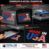 Powderless Plastisol Transfer Ink – 62 Colors – No Adhesive Powder Needed