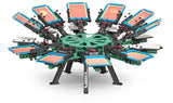 Vastex V-2000HD 10-station manual screen printing press