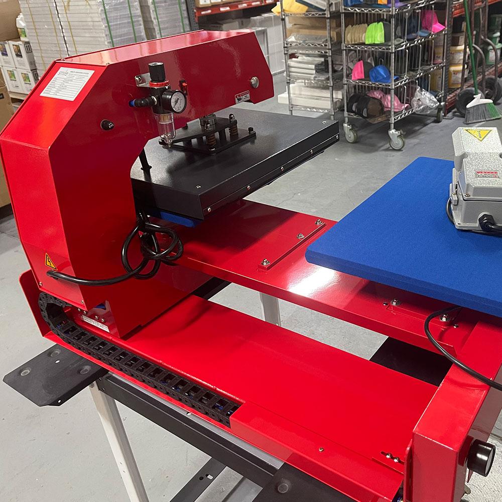 AmeriFLEX™ Pneumatic Heat Press Machine with Stand & Dual Registration Guides