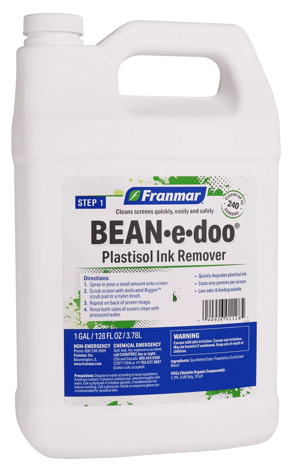 Franmar® Bean-E-Doo Plastisol Ink Remover