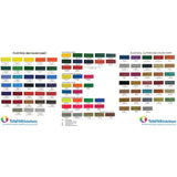 Total Ink Stock Color Chart - Screen Printed Swatches