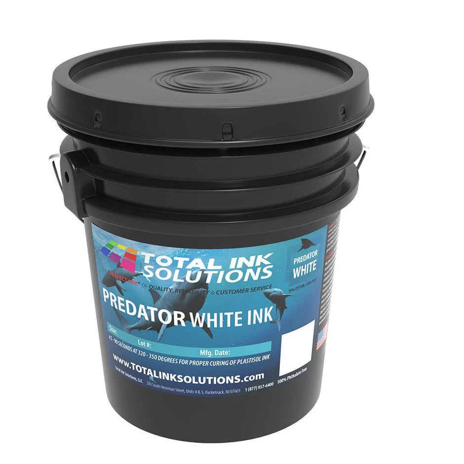 Predator White Plastisol Ink - 100% Cotton
