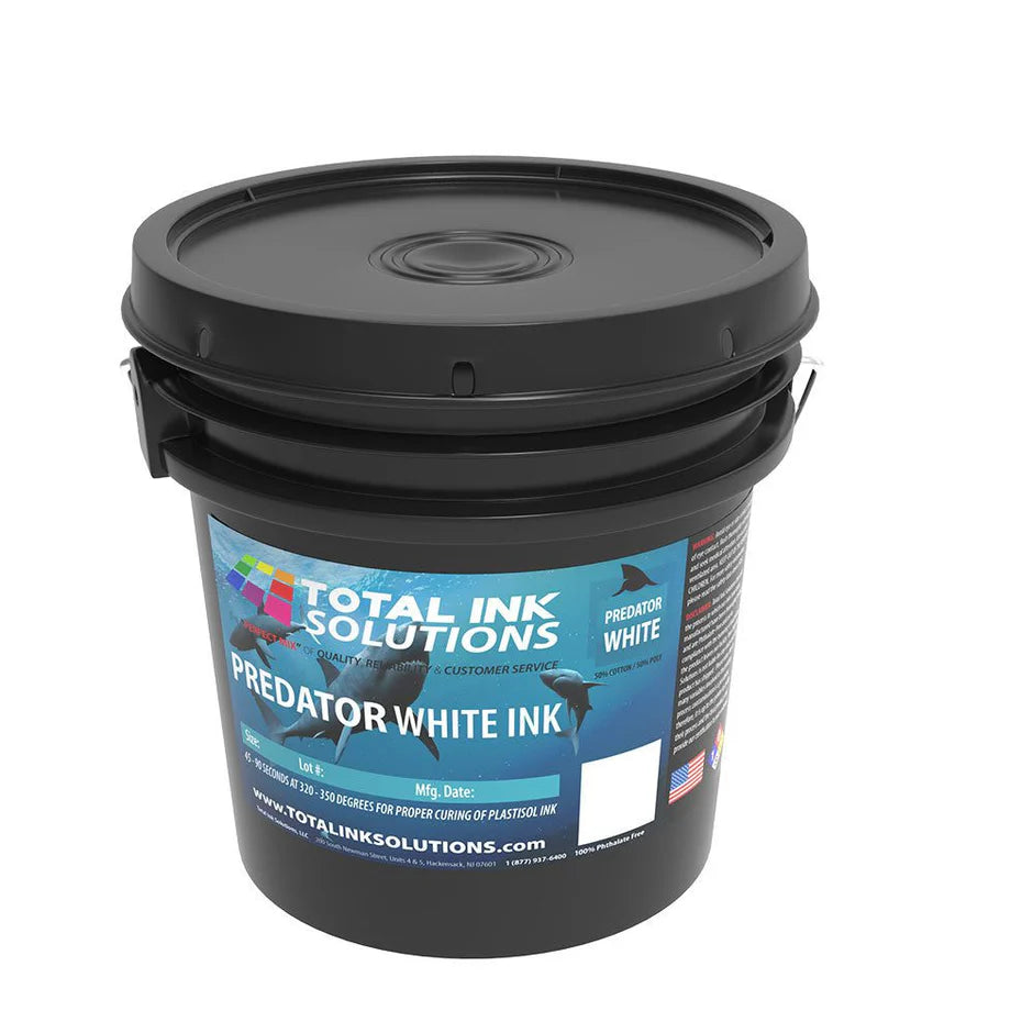 Predator White Plastisol Ink - 100% Cotton