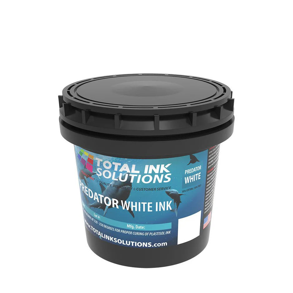Predator White Plastisol Ink - 100% Cotton
